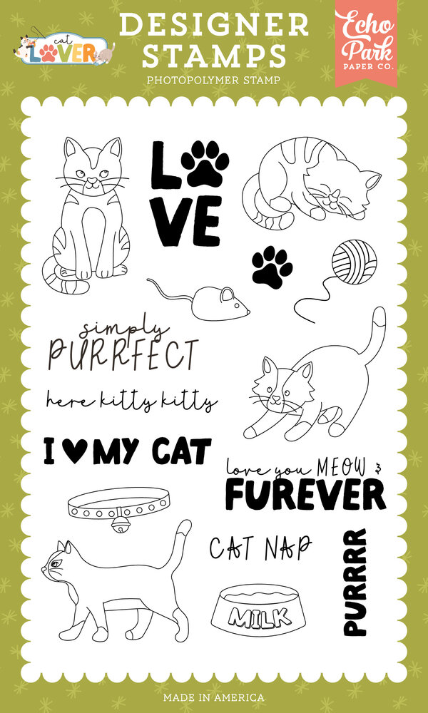 Echo Park Cat Lover Designer Stamps Simply Purrfect (CL506040) Echo Park Cat Lover Designer Stamps Simply Purrfect (CL506040)