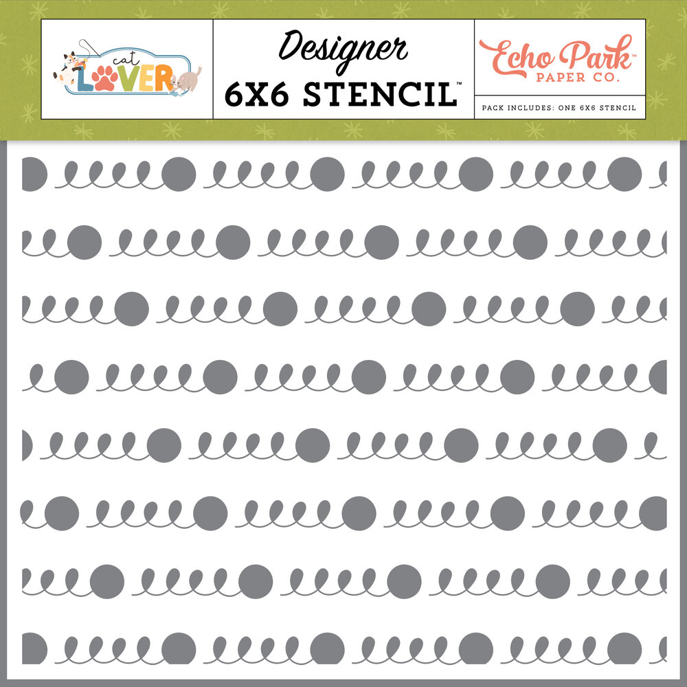Echo Park Cat Lover Designer Stencil Yarn Loops (CL506034) Echo Park Cat Lover Designer Stencil Yarn Loops (CL506034)