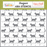 Echo Park Cat Lover Designer Stencil Cat Prowl (CL506033)