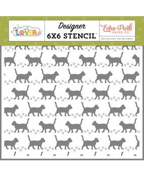 Echo Park Cat Lover Designer Stencil Cat Prowl (CL506033)