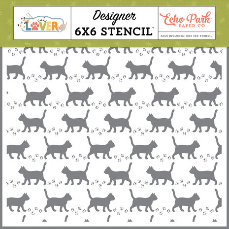 Echo Park Cat Lover Designer Stencil Cat Prowl (CL506033) Echo Park Cat Lover Designer Stencil Cat Prowl (CL506033)