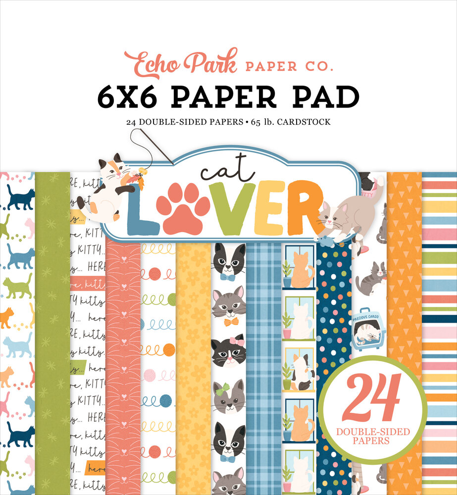 Echo Park Cat Lover 6x6 Inch Paper Pad (CL506023) Echo Park Cat Lover 6x6 Inch Paper Pad (CL506023)