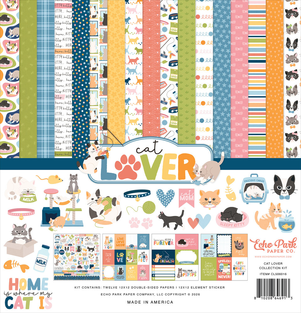 Echo Park Cat Lover 12x12 Inch Collection Kit (CL506016) Echo Park Cat Lover 12x12 Inch Collection Kit (CL506016)