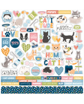 Echo Park Cat Lover Element Sticker (CL506014)