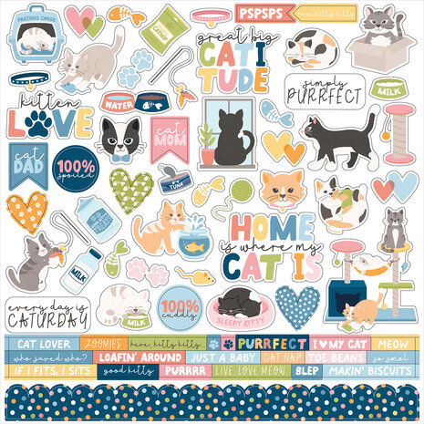 Echo Park Cat Lover Element Sticker (CL506014)