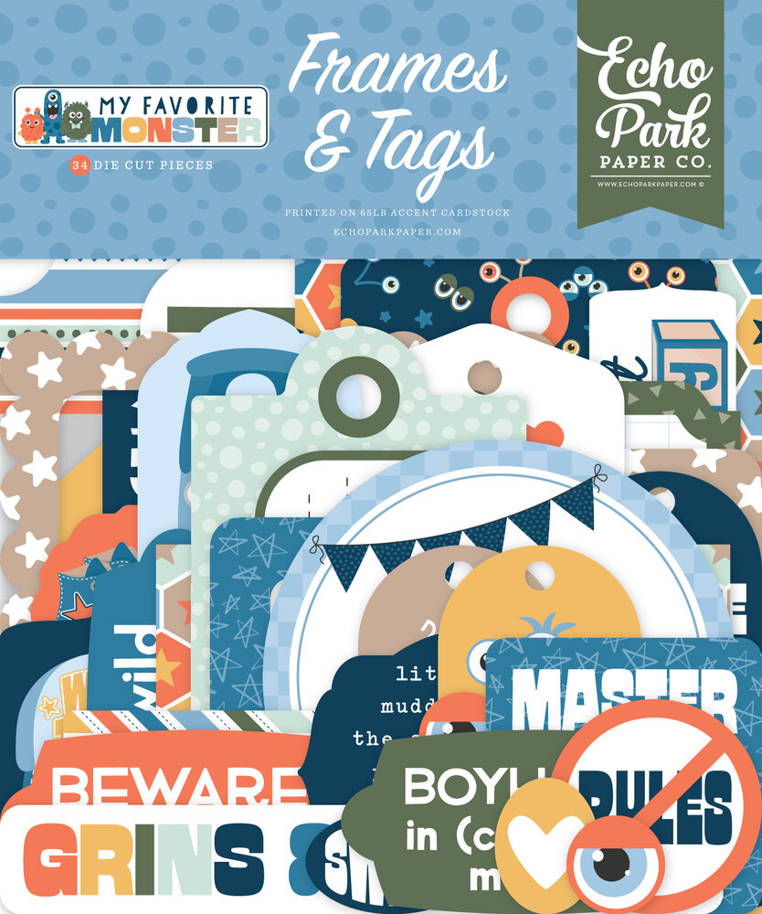 Echo Park My Favorite Monster Frames & Tags (MFM499025) Echo Park My Favorite Monster Frames & Tags (MFM499025)
