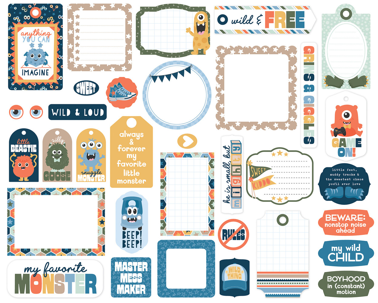 Echo Park My Favorite Monster Frames & Tags (MFM499025) Echo Park My Favorite Monster Frames & Tags (MFM499025)