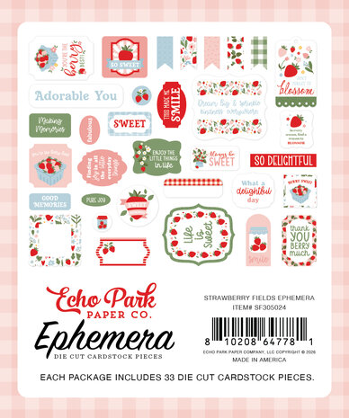 Echo Park Strawberry Fields Ephemera by Lori Whitlock (SF503024) Echo Park Strawberry Fields Ephemera by Lori Whitlock (SF503024)