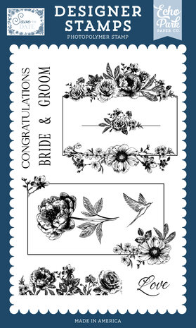Echo Park Save The Date Designer Stamps Love Bird (STD498048) Echo Park Save The Date Designer Stamps Love Bird (STD498048)