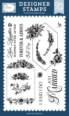 Echo Park Save The Date Designer Stamps I Said I Do (STD498047) Echo Park Save The Date Designer Stamps I Said I Do (STD498047)