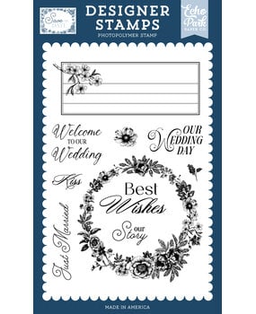Echo Park Save The Date Designer Stamps Best Wishes Wedding (STD498045)