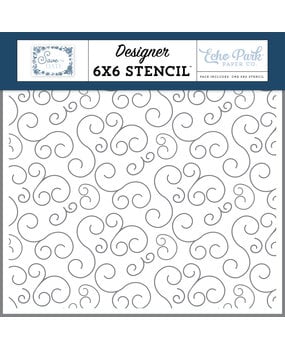 Echo Park Save The Date Stencil Save The Date Swirls (STD498033)