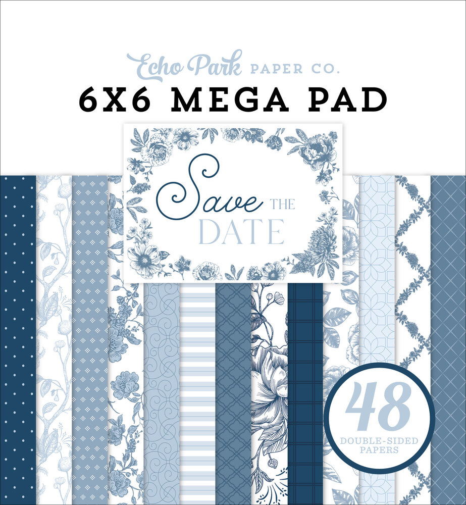 Echo Park Save The Date 6x6 Inch Cardmakers Mega Pad (STD498031) Echo Park Save The Date 6x6 Inch Cardmakers Mega Pad (STD498031)