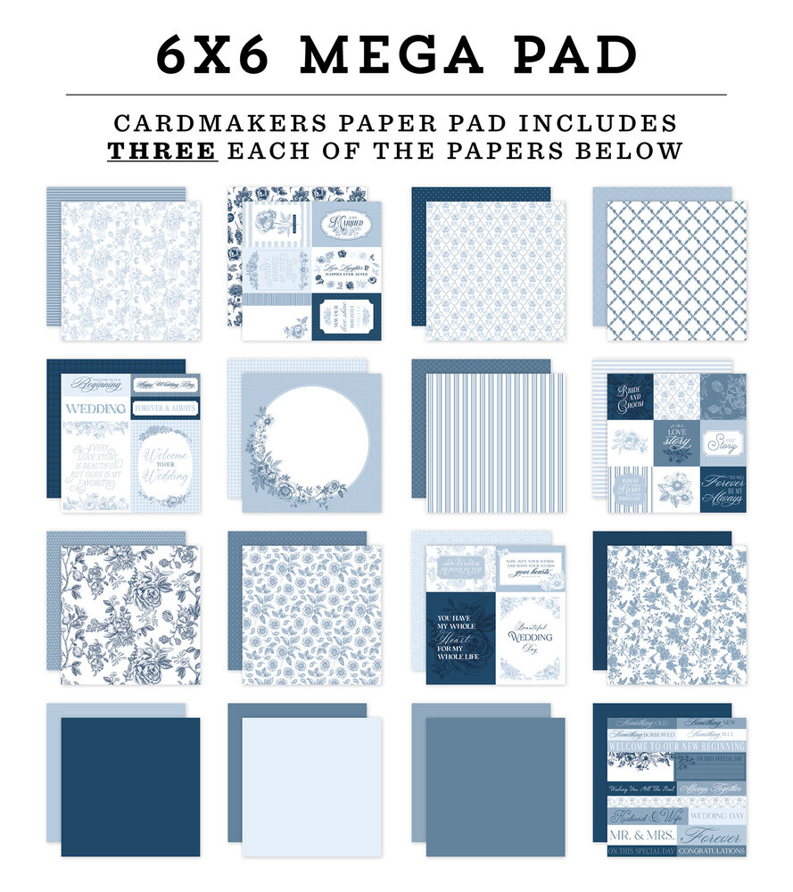 Echo Park Save The Date 6x6 Inch Cardmakers Mega Pad (STD498031) Echo Park Save The Date 6x6 Inch Cardmakers Mega Pad (STD498031)