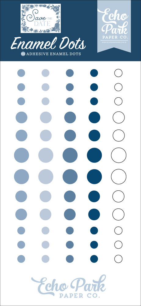 Echo Park Save The Date Enamel Dots (STD498028)