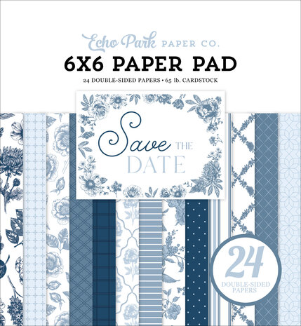 Echo Park Save The Date 6x6 Inch Paper Pad (STD498023) Echo Park Save The Date 6x6 Inch Paper Pad (STD498023)