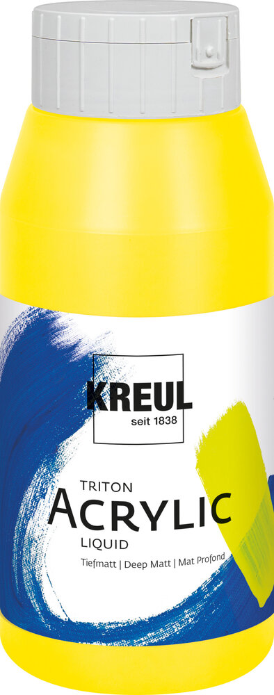 Kreul KREUL Triton Acrylic Liquid Genuine Yellow light 750 ml (17001)