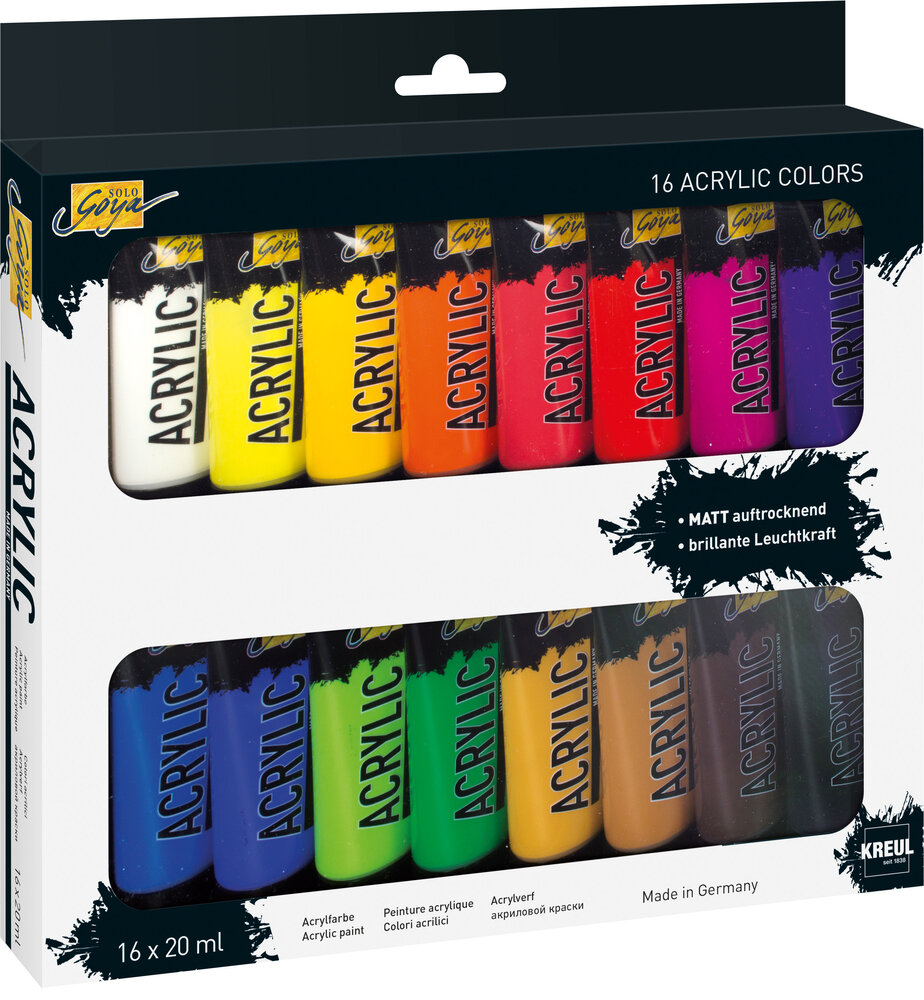 Kreul SOLO GOYA Acrylic 20 ml (16pcs) (84172) Kreul SOLO GOYA Acrylic 20 ml (16pcs) (84172)