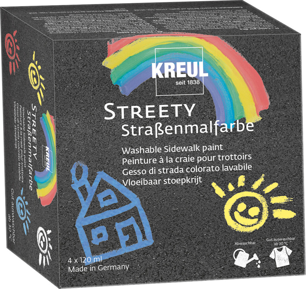 Kreul KREUL Streety Sidewalk Paint Starter Set 120 ml (4pcs) (43100) Kreul KREUL Streety Sidewalk Paint Starter Set 120 ml (4pcs) (43100)