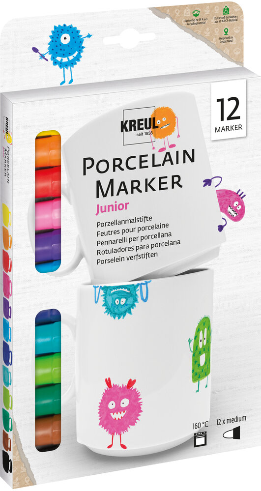 Kreul KREUL Porcelain Marker Medium Junior (12pcs) (16350) Kreul KREUL Porcelain Marker Medium Junior (12pcs) (16350)
