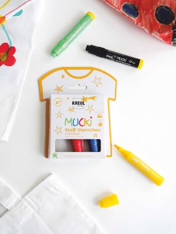 Kreul MUCKI Fancy Fabric Fabric Pen (5pcs) (27156) Kreul MUCKI Fancy Fabric Fabric Pen (5pcs) (27156)