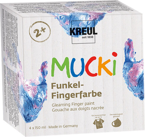 Kreul MUCKI Gleaming Finger Paint 150 ml(4pcs) (2318) Kreul MUCKI Gleaming Finger Paint 150 ml(4pcs) (2318)