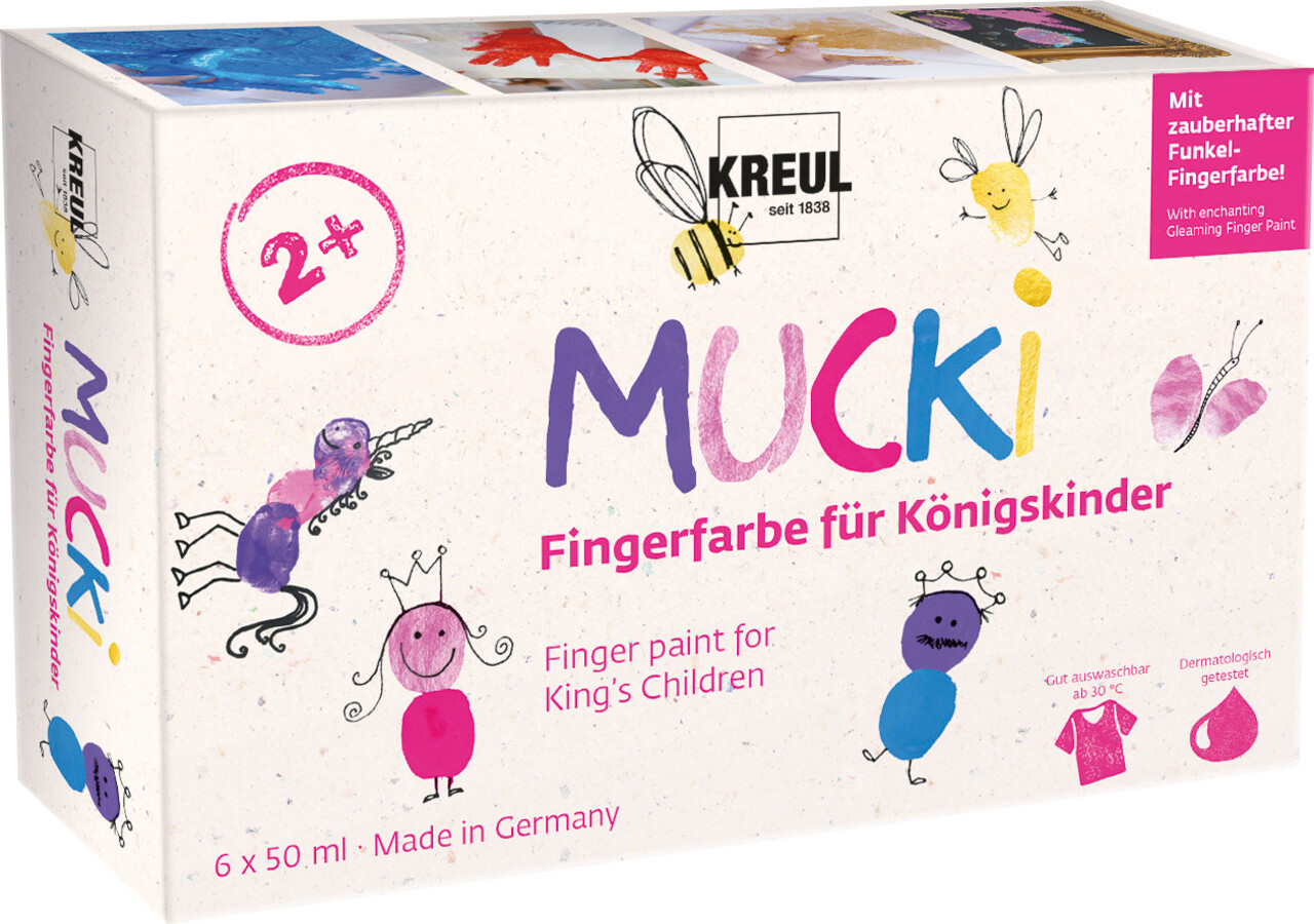Kreul MUCKI Finger Paint for Royal Children 50 ml (6pcs) (23051) Kreul MUCKI Finger Paint for Royal Children 50 ml (6pcs) (23051)