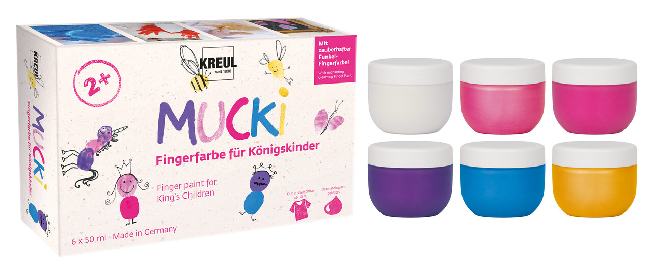 Kreul MUCKI Finger Paint for Royal Children 50 ml (6pcs) (23051) Kreul MUCKI Finger Paint for Royal Children 50 ml (6pcs) (23051)