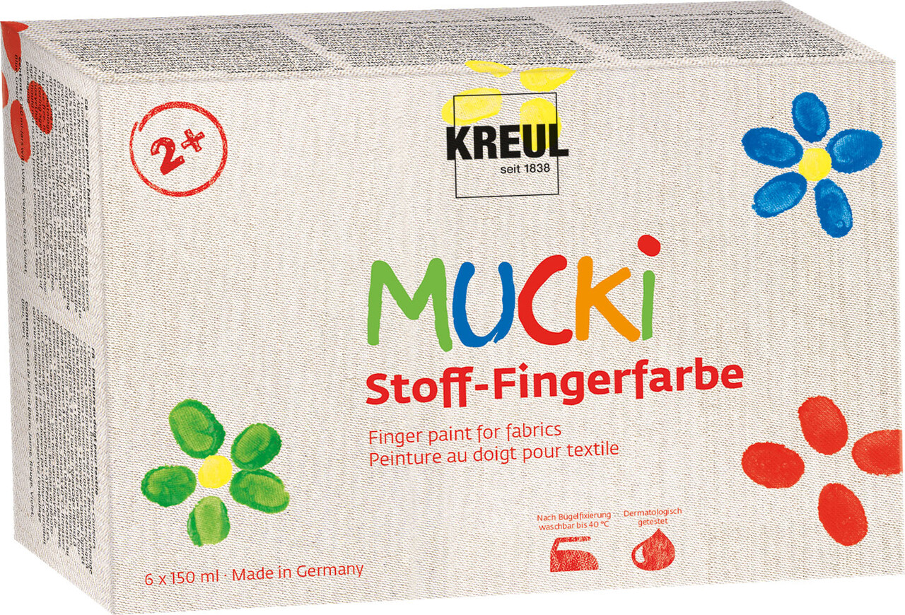 Kreul MUCKI Finger Paint for Fabrics 150 ml (6pcs) (28420) Kreul MUCKI Finger Paint for Fabrics 150 ml (6pcs) (28420)