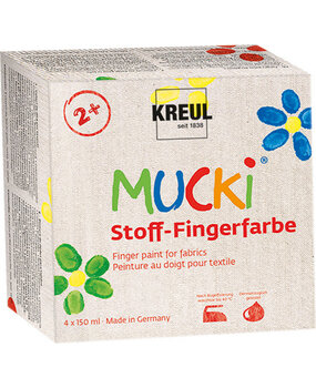Kreul MUCKI Finger Paint for Fabrics 150 ml (4pcs) (28400)
