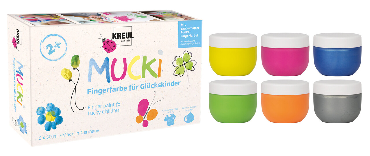 Kreul MUCKI Finger Paint for Children of Fortune 50 ml (6pcs) (23050) Kreul MUCKI Finger Paint for Children of Fortune 50 ml (6pcs) (23050)