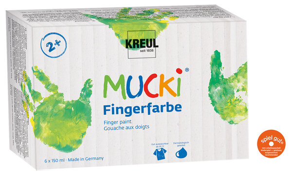 Kreul MUCKI Finger Paint 150 ml (6pcs) (2316) Kreul MUCKI Finger Paint 150 ml (6pcs) (2316)
