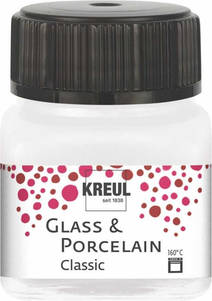 Kreul KREUL Glass & Porcelain Classic Metallic Mother-of-Pearl-White 20 ml (16238) Kreul KREUL Glass & Porcelain Classic Metallic Mother-of-Pearl-White 20 ml (16238)