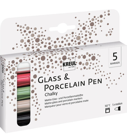 Kreul KREUL Glass & Porcelain Pen Chalky Medium (5pcs) (16570) Kreul KREUL Glass & Porcelain Pen Chalky Medium (5pcs) (16570)