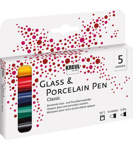 Kreul KREUL Glass & Porcelain Pen Classic (5pcs) (16400) Kreul KREUL Glass & Porcelain Pen Classic (5pcs) (16400)