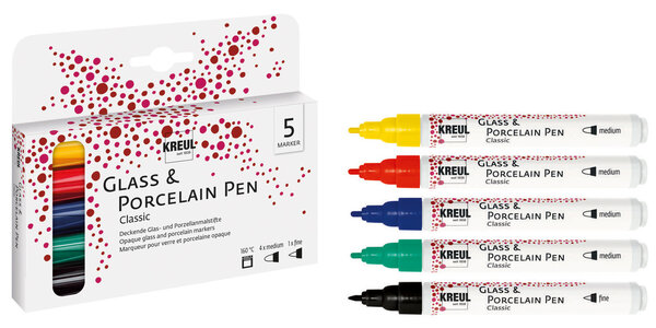 Kreul KREUL Glass & Porcelain Pen Classic (5pcs) (16400) Kreul KREUL Glass & Porcelain Pen Classic (5pcs) (16400)