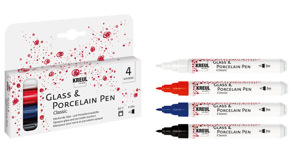 Kreul KREUL Glass & Porcelain Pen Classic Fine (4pcs) (16440) Kreul KREUL Glass & Porcelain Pen Classic Fine (4pcs) (16440)