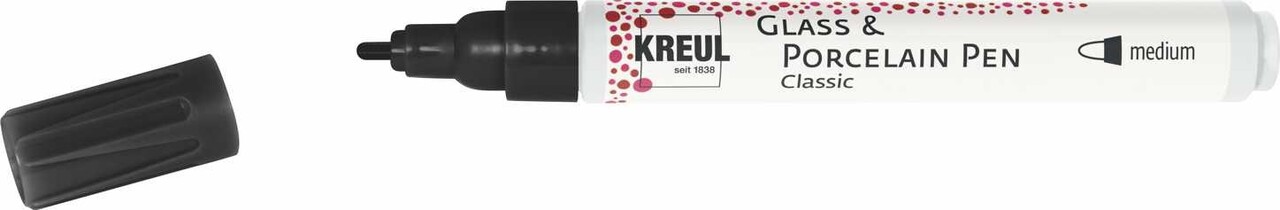Kreul KREUL Glass & Porcelain Pen Classic Medium Black (16411) Kreul KREUL Glass & Porcelain Pen Classic Medium Black (16411)