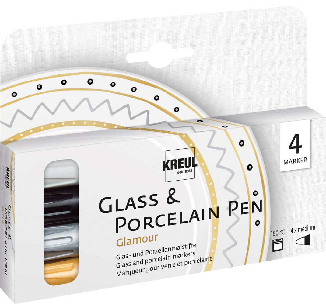 Kreul KREUL Glass & Porcelain Pen Glamour (4pcs) (16431) Kreul KREUL Glass & Porcelain Pen Glamour (4pcs) (16431)