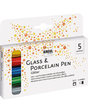 Kreul KREUL Glass & Porcelain Pen Glitter Medium (5pcs) (16530)