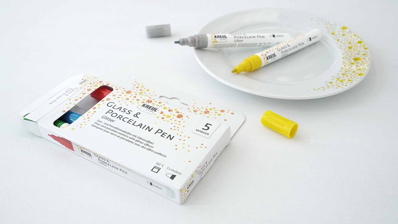 Kreul KREUL Glass & Porcelain Pen Glitter Medium (5pcs) (16530) Kreul KREUL Glass & Porcelain Pen Glitter Medium (5pcs) (16530)