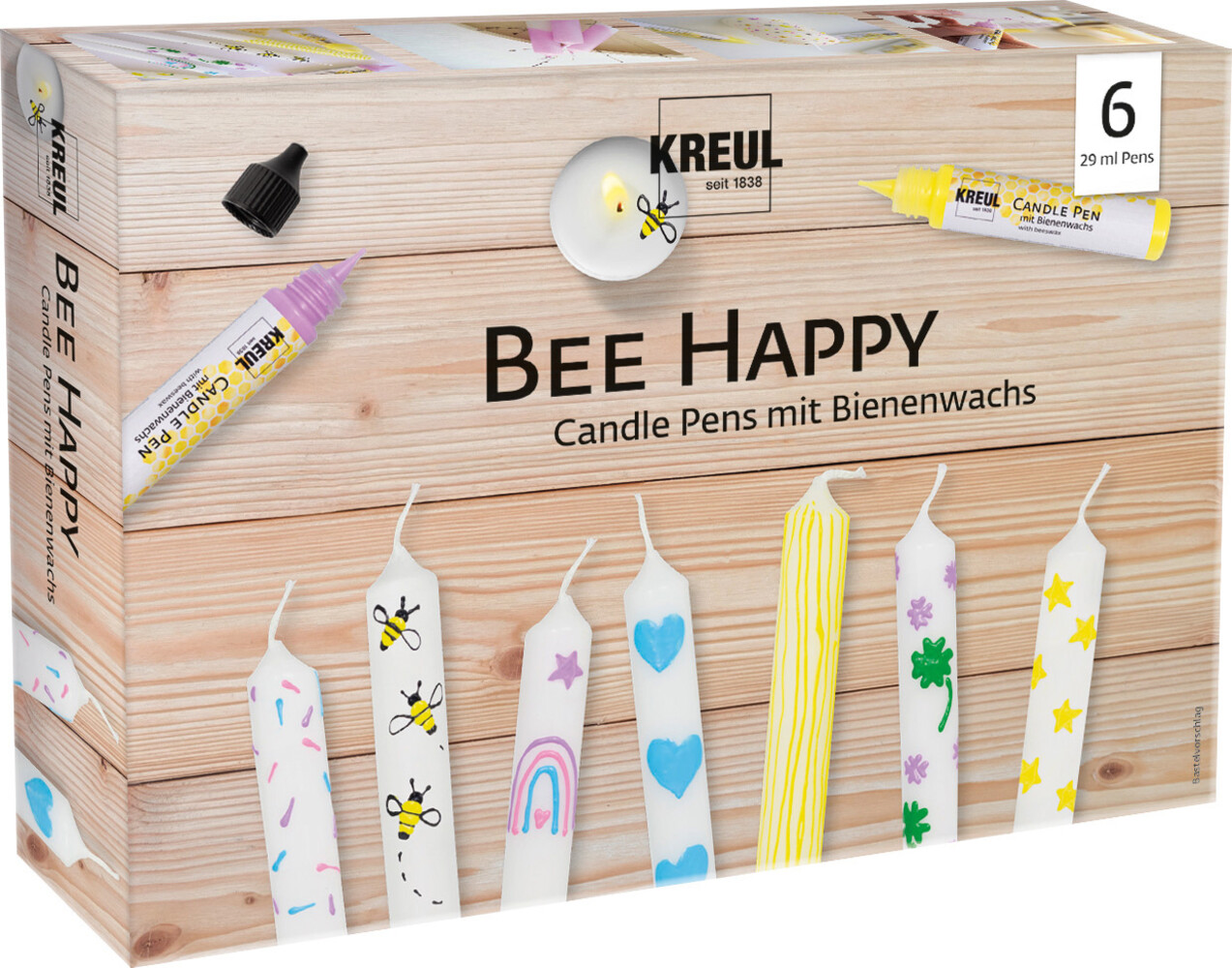 Kreul KREUL Candle Pen Bee Happy (6pcs) (49757) Kreul KREUL Candle Pen Bee Happy (6pcs) (49757)