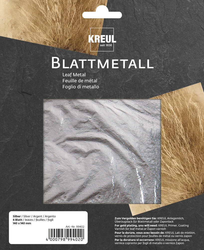 Kreul KREUL 140x140mm Leaf Metal Silver (6pcs) (99402) Kreul KREUL 140x140mm Leaf Metal Silver (6pcs) (99402)