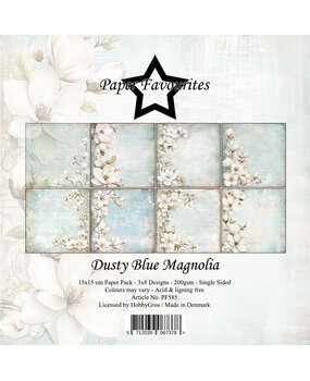 Paper Favourites Dusty Blue Magnolia 6x6 Inch Paper Pack (PF585)