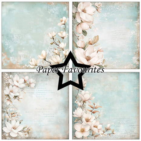 Paper Favourites Dusty Blue Magnolia 6x6 Inch Paper Pack (PF585) Paper Favourites Dusty Blue Magnolia 6x6 Inch Paper Pack (PF585)