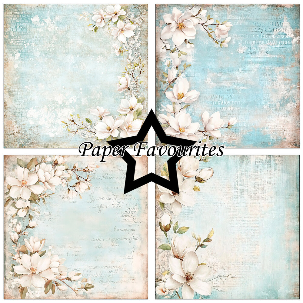 Paper Favourites Dusty Blue Magnolia 6x6 Inch Paper Pack (PF585) Paper Favourites Dusty Blue Magnolia 6x6 Inch Paper Pack (PF585)
