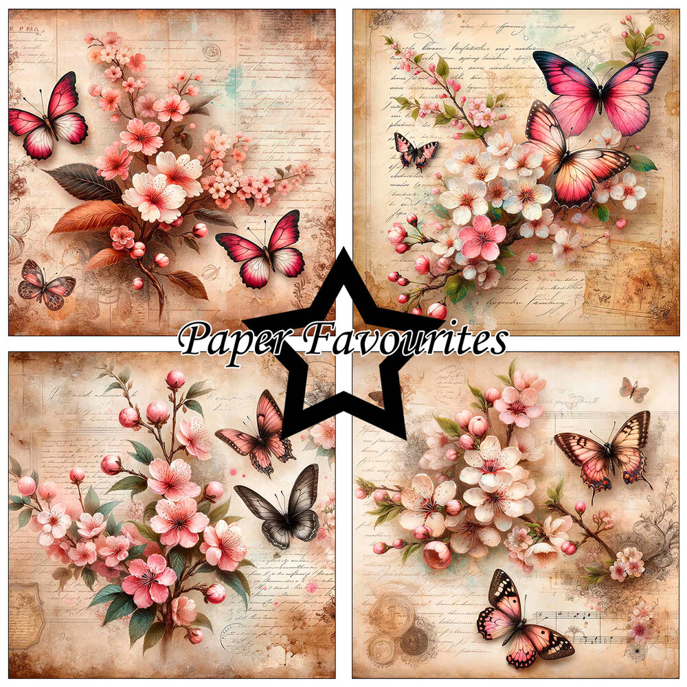 Paper Favourites Vintage Sakura 6x6 Inch Paper Pack (PF586) Paper Favourites Vintage Sakura 6x6 Inch Paper Pack (PF586)