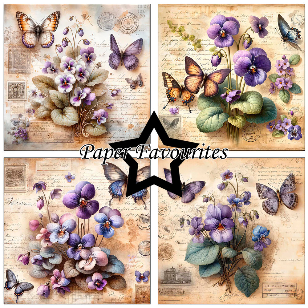 Paper Favourites Vintage Violet 6x6 Inch Paper Pack (PF587) Paper Favourites Vintage Violet 6x6 Inch Paper Pack (PF587)