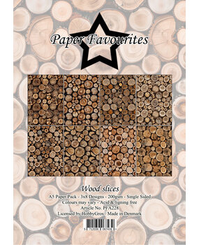Paper Favourites Wood Slices A5 Paper Pack (PFA228)