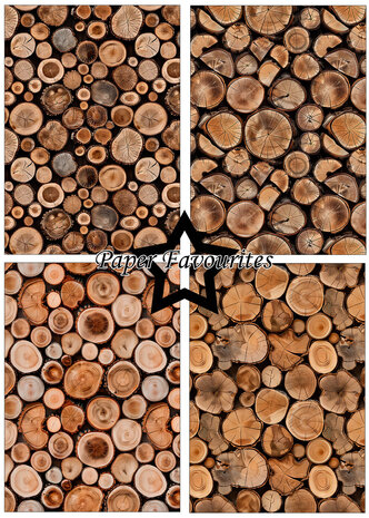 Paper Favourites Wood Slices A5 Paper Pack (PFA228)